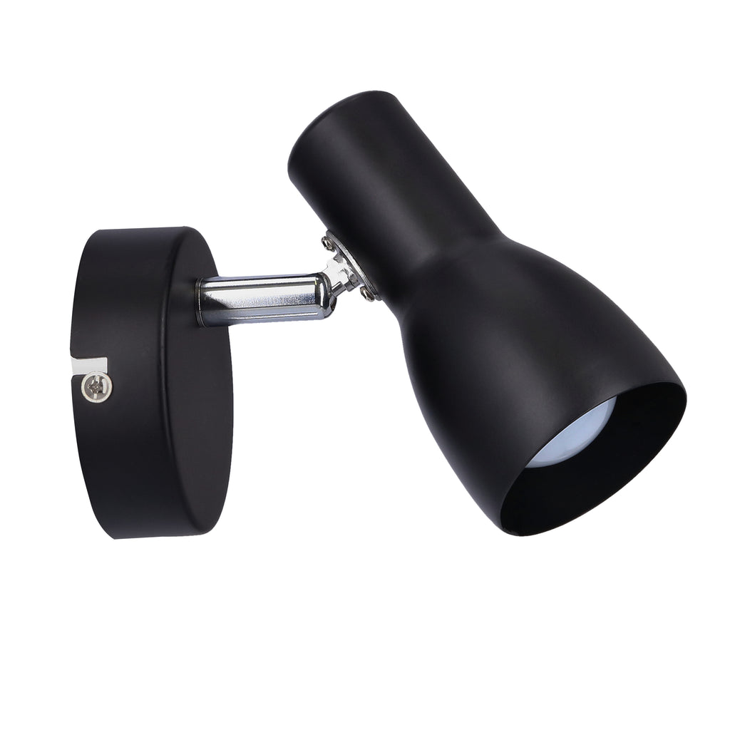PICARDO lampa kinkiet 1x40W E14 czarny matowy