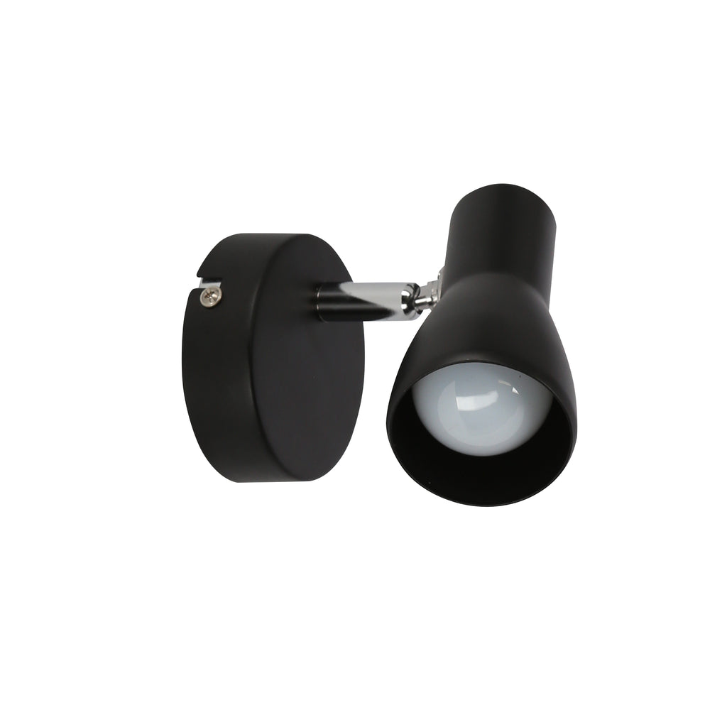 PICARDO lampa kinkiet 1x40W E14 czarny matowy