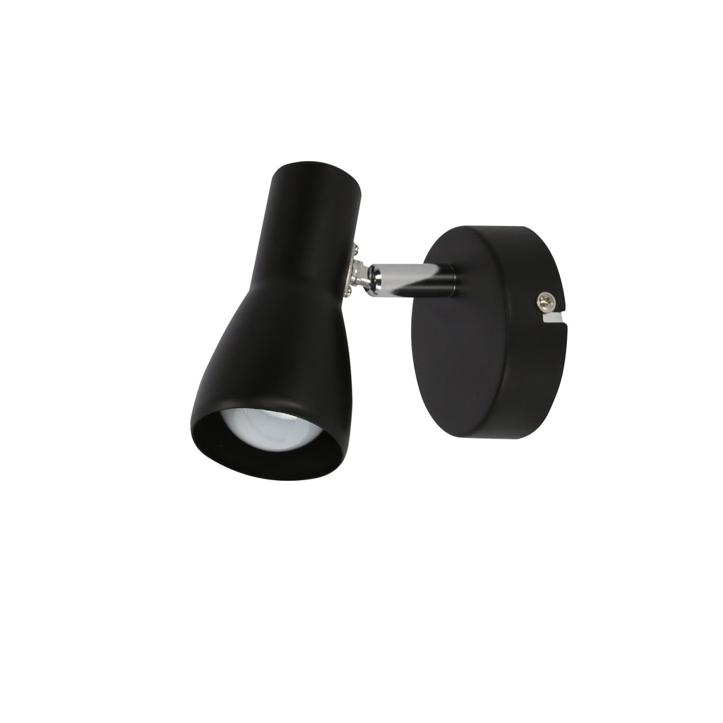 PICARDO lampa kinkiet 1x40W E14 czarny matowy
