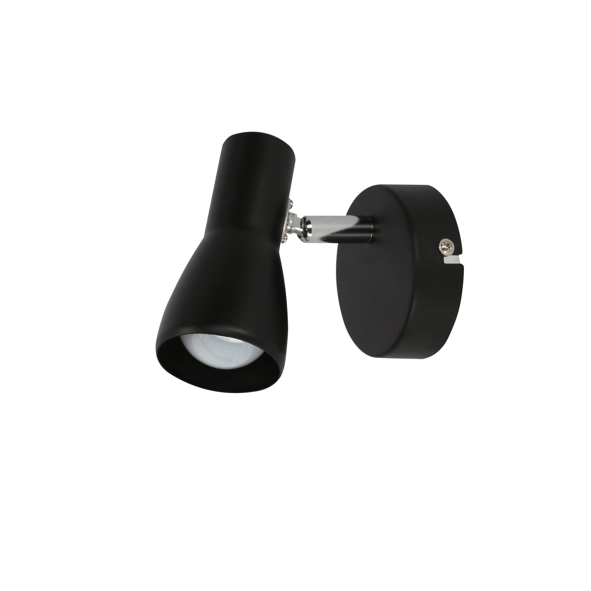 PICARDO lampa kinkiet 1x40W E14 czarny matowy