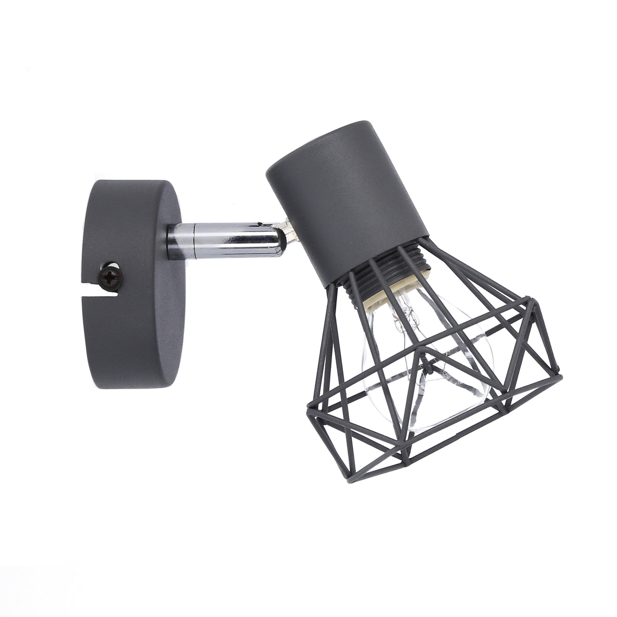 VERVE lampa kinkiet 1x40W E14 matowy szary