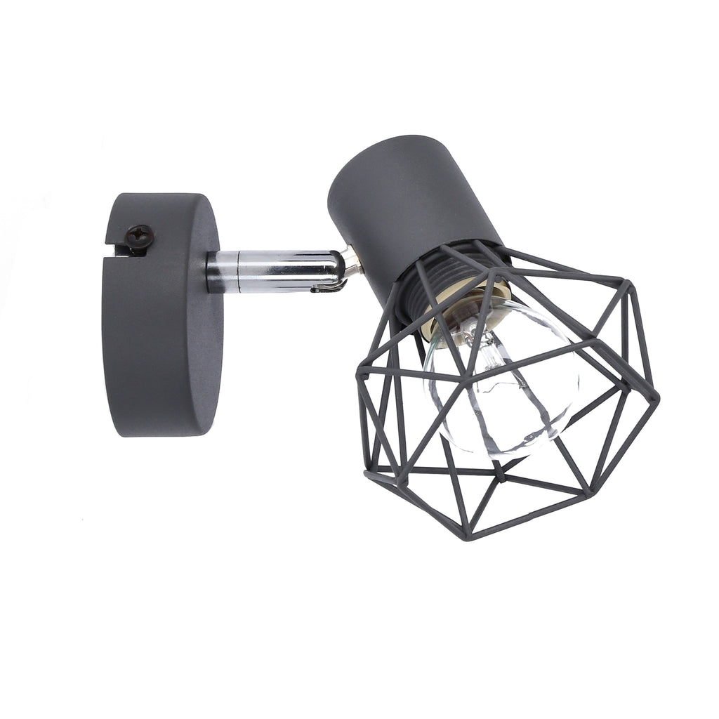 VERVE lampa kinkiet 1x40W E14 matowy szary