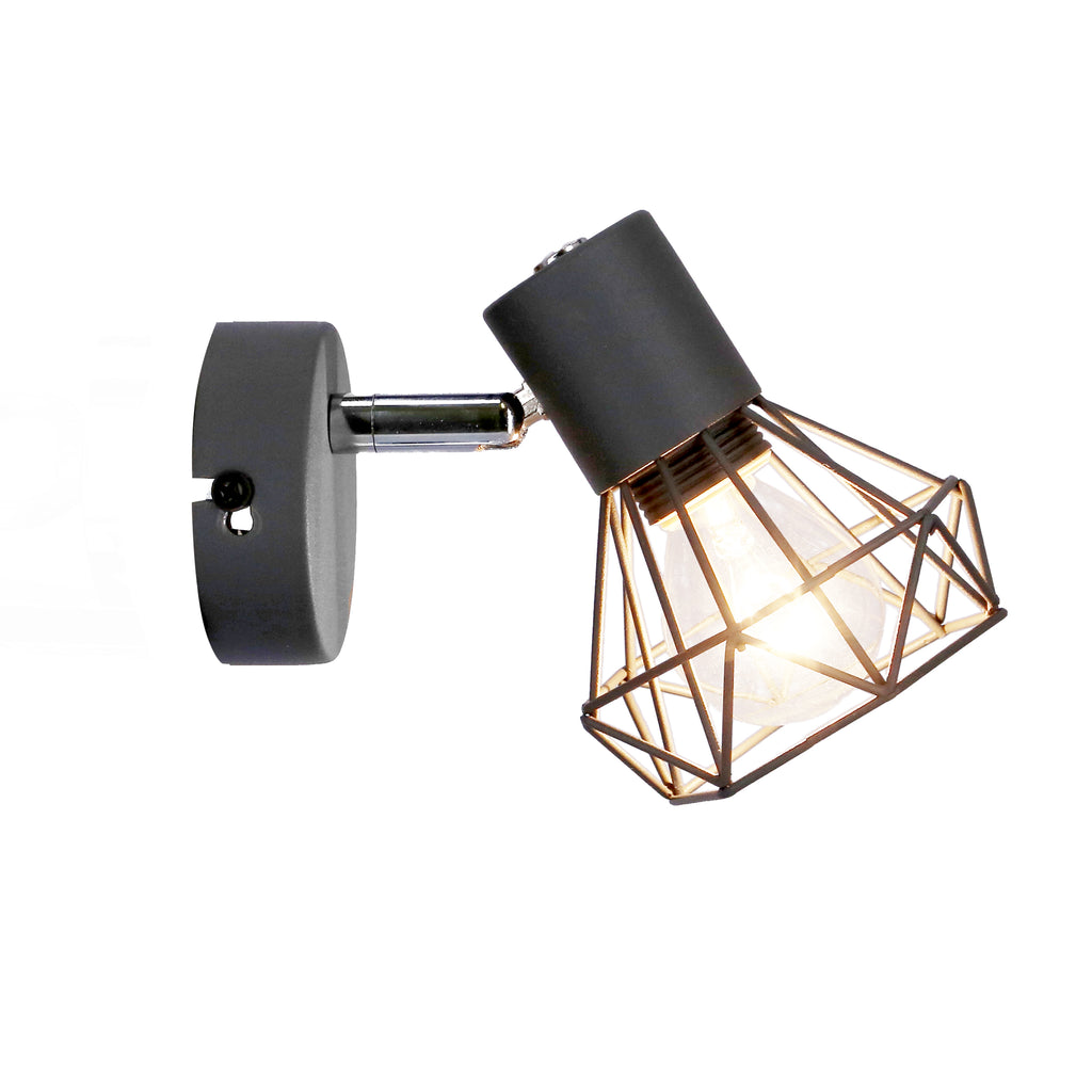 VERVE lampa kinkiet 1x40W E14 matowy szary