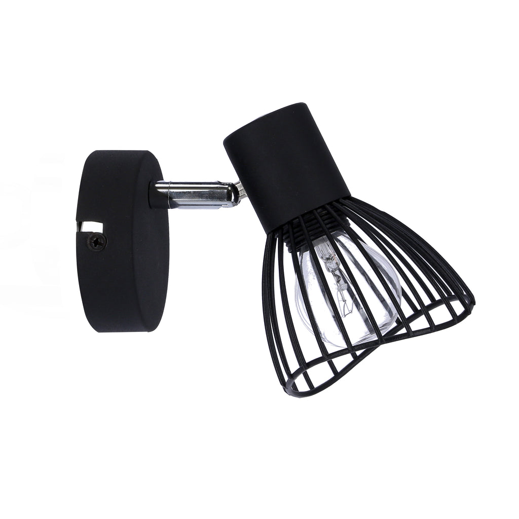 FLY lampa kinkiet 1x40W E14 czarny