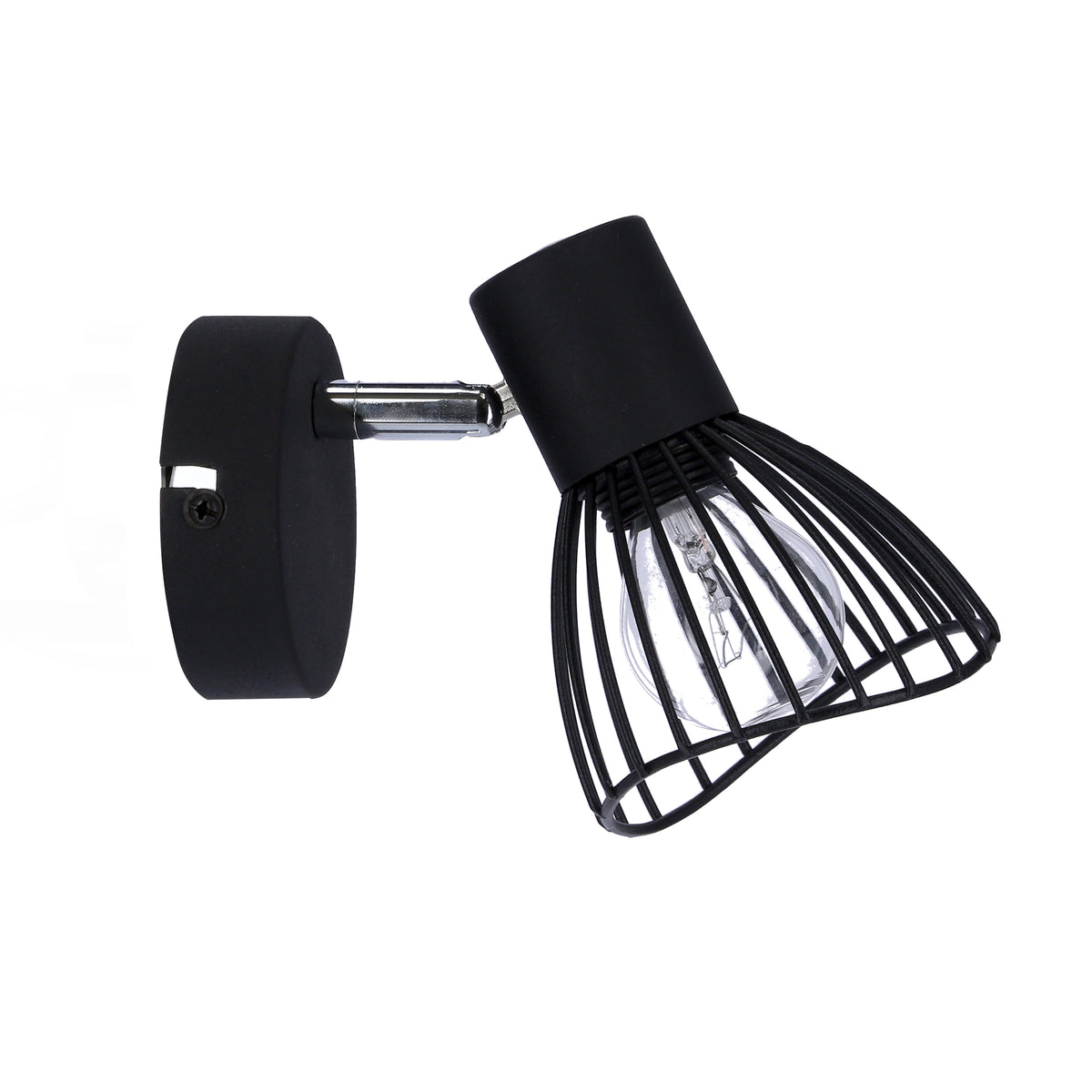 FLY lampa kinkiet 1x40W E14 czarny