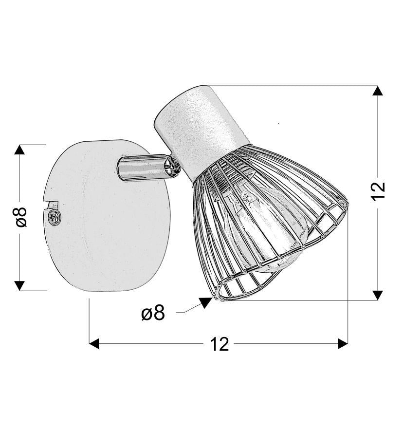 FLY lampa kinkiet 1x40W E14 czarny