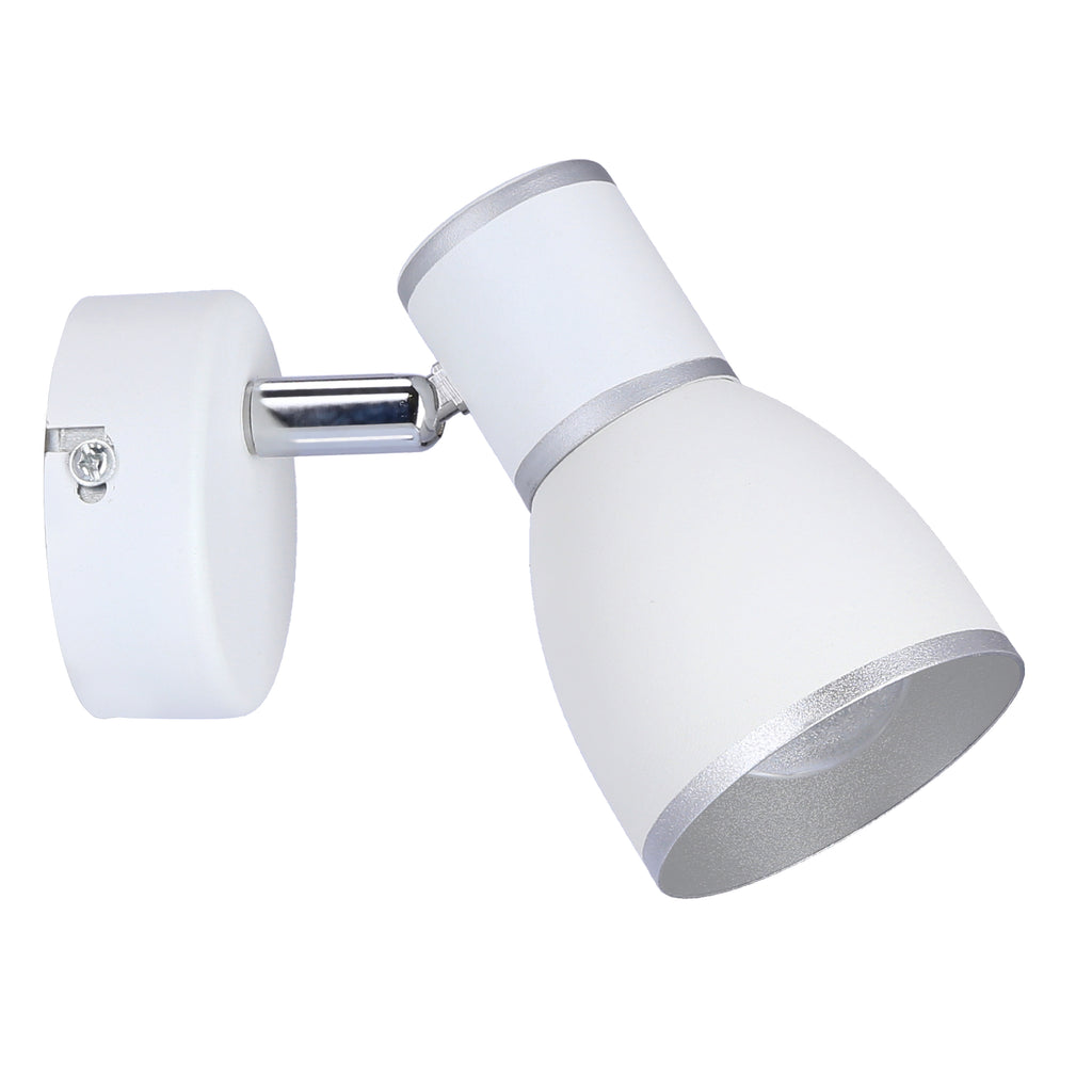 FIDO lampa kinkiet 1x40W E14 biały+chrom