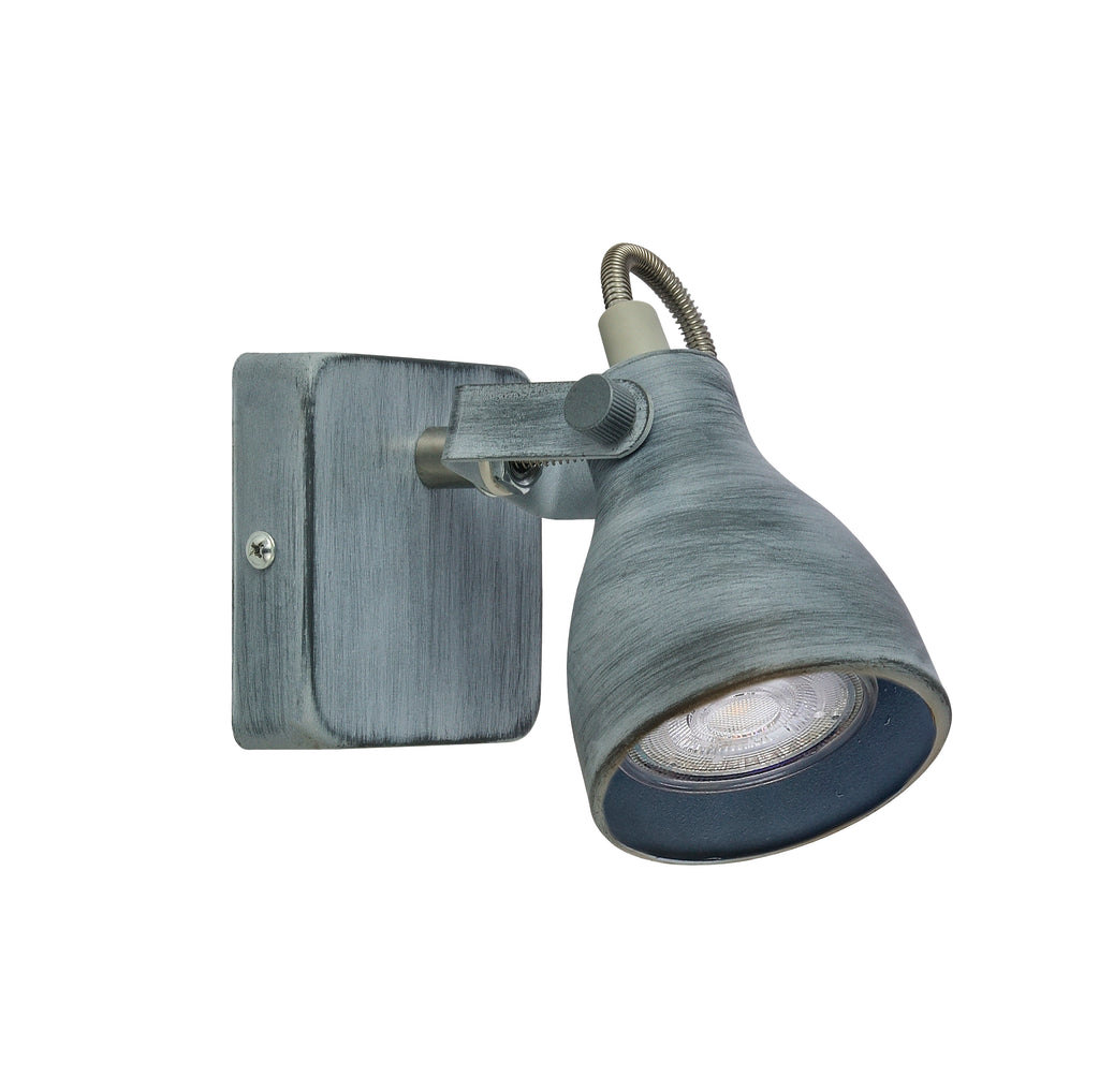 ASH lampa kinkiet 1x40W GU10 szary mat
