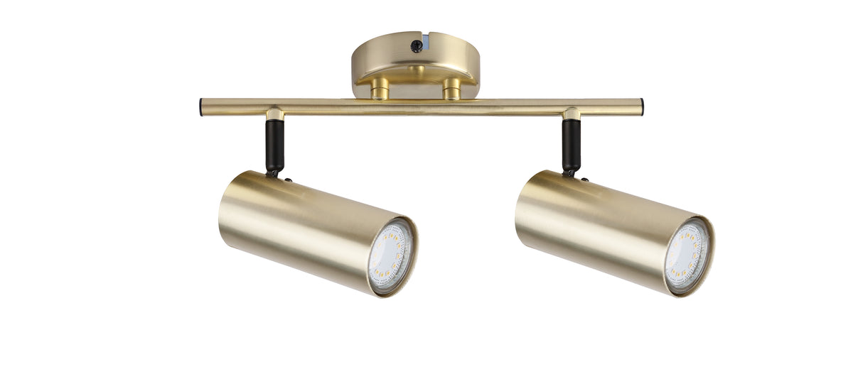 Colly lampa sufitowa mosiądz 2x15W GU10 klosz mosiądz