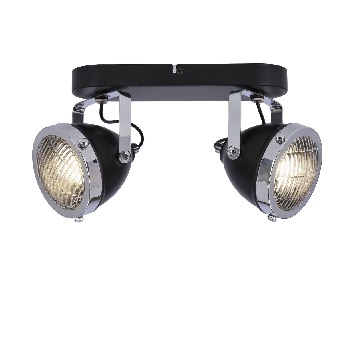 Crazy lampa sufitowa listwa czarny 2x15W GU10 klosz bezbarwny