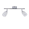 Shiba lampa sufitowa listwa chromowy 2x15W G9 klosz bezbarwny