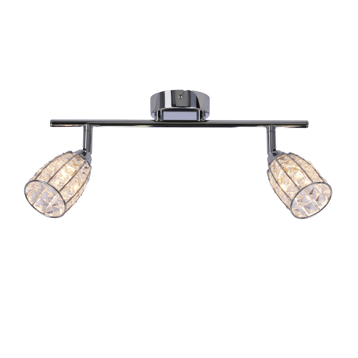 Shiba lampa sufitowa listwa chromowy 2x15W G9 klosz bezbarwny
