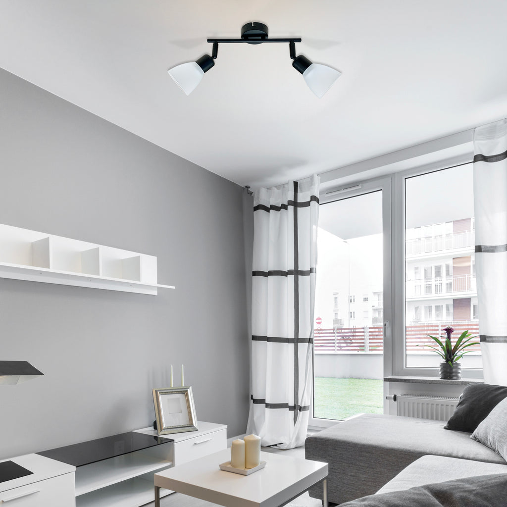 Lampa sufitowa COSTA czarna 2x40W E14 nowoczesne oświetlenie do salonu sypialni kuchni