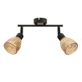 Lampa sufitowa AMCOS lczarna 2x40W E14 bursztynowe klosze nowoczesna oprawa sufitowa do salonu sypialni