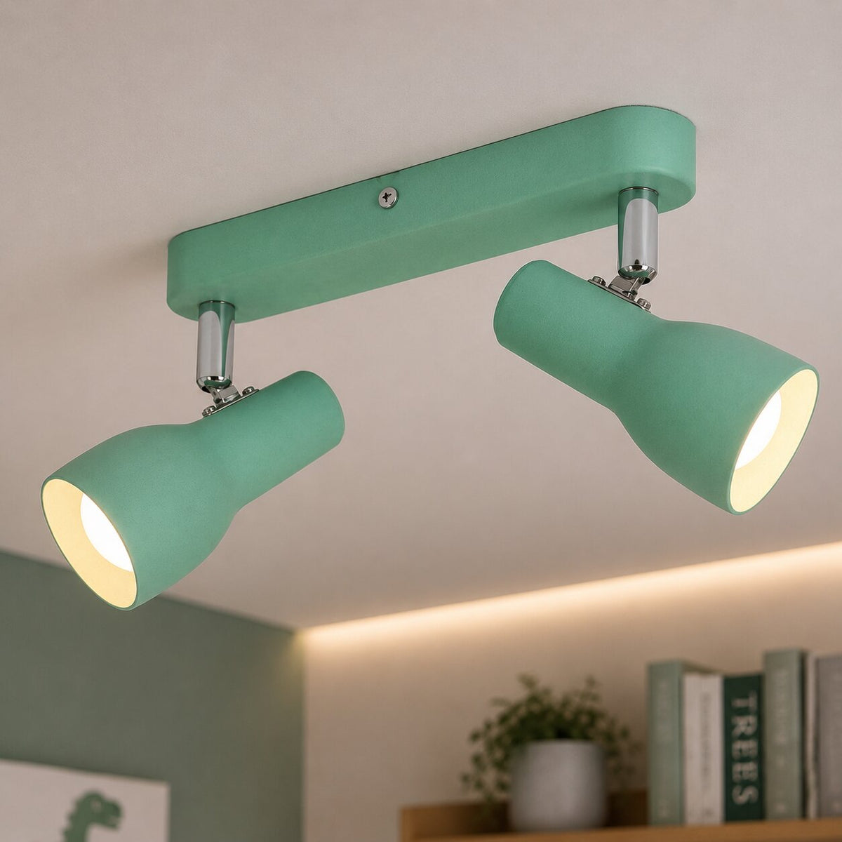 PICARDO lampa sufitowa listwa 2x40W E14 miętowy