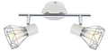 VERVE lampa sufitowa listwa 2x40W E14 biały abażur chrom