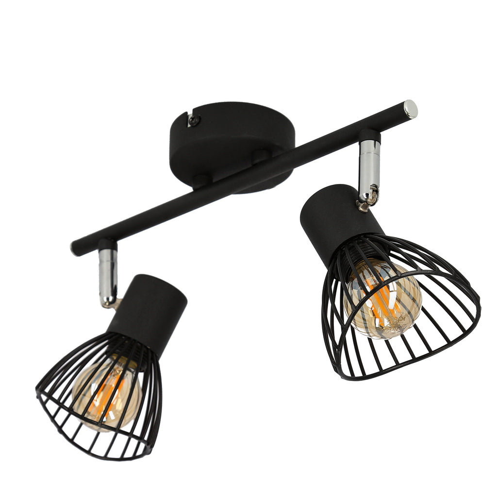 FLY lampa sufitowa listwa 2x40W E14 czarny