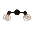 ACROBAT lampa sufitowa listwa 2x40W E14 czarny klosz złoty