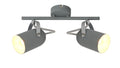 GRAY lampa sufitowa listwa 2x40W E14 szary