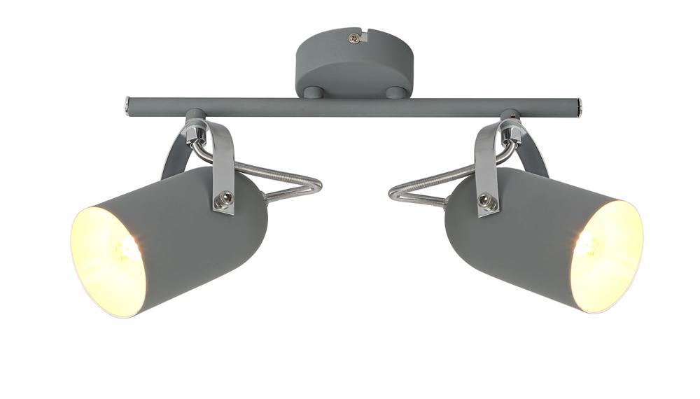 GRAY lampa sufitowa listwa 2x40W E14 szary