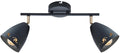 COTY lampa sufitowa listwa 2x40W E14 czarny