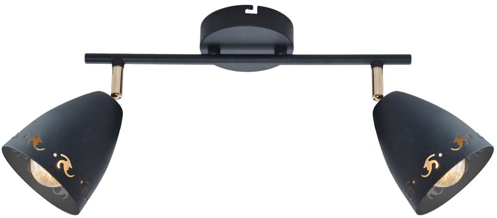 COTY lampa sufitowa listwa 2x40W E14 czarny