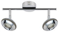 SKIPPER lampa sufitowa listwa 2x6W LED cob główka okrągła 1e z przegubem kd system chrom