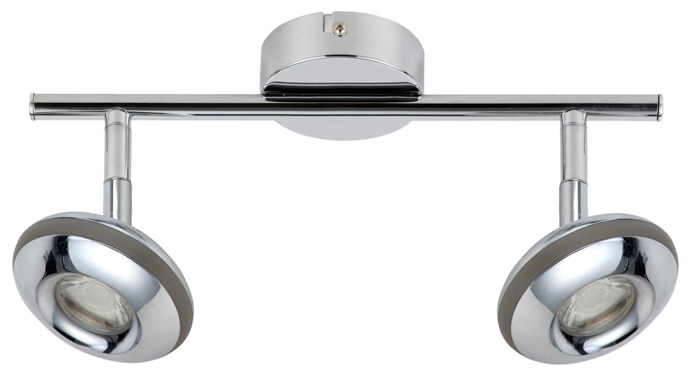 SKIPPER lampa sufitowa listwa 2x6W LED cob główka okrągła 1e z przegubem kd system chrom