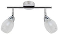 RICO lampa sufitowa listwa 2x6W LED smd główka okrągła 1e z przegubem kd system klosz wymienny chrom/bezbarwny