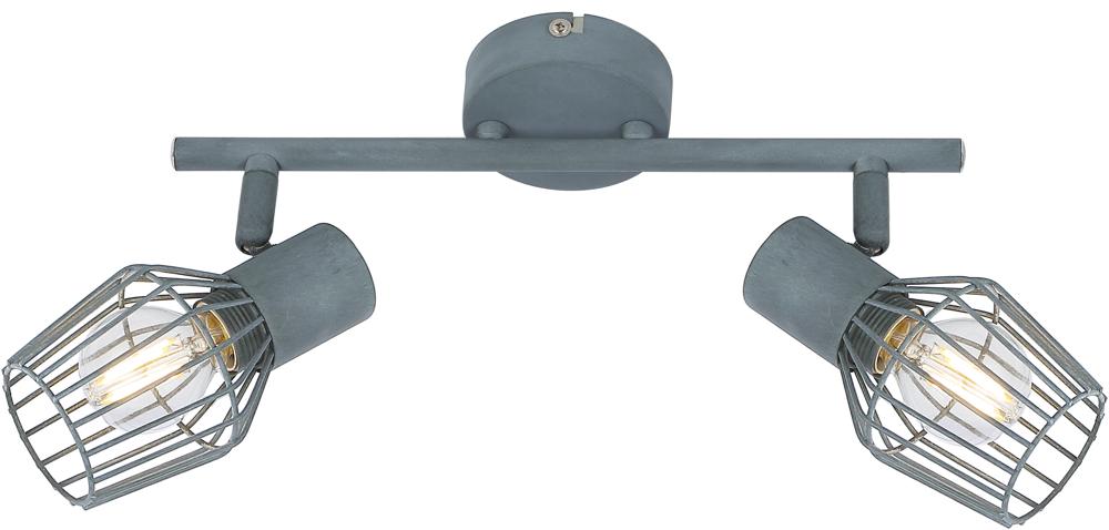 VIKING lampa sufitowa listwa 2x40W E14 szary