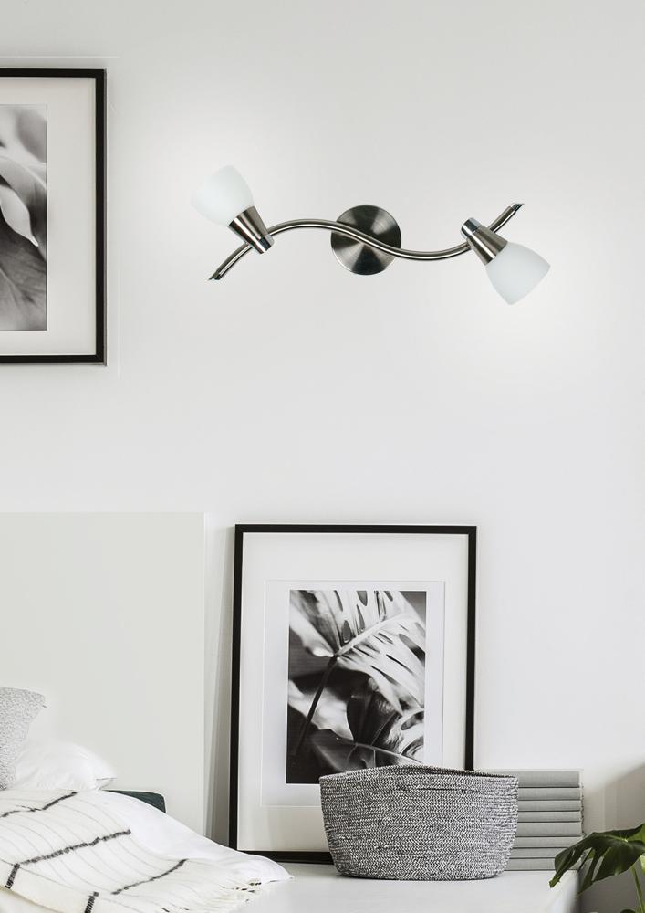 SELIA lampa sufitowa listwa 2x40W G9 nikiel mat/chrom biały (bż)