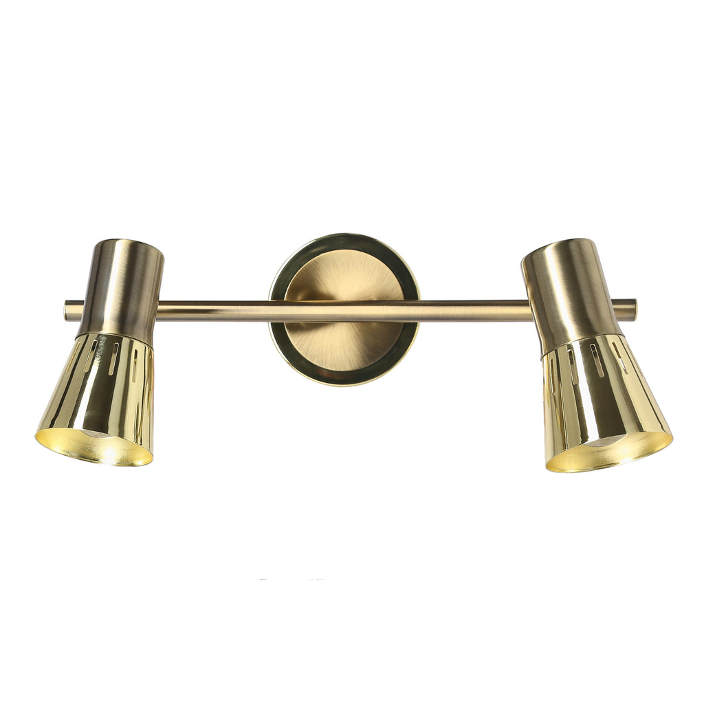 ARENA lampa sufitowa listwa 2*40W r50 E14 złoto patyna