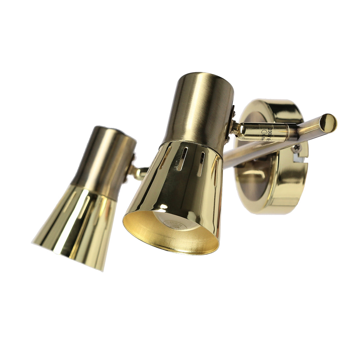 ARENA lampa sufitowa listwa 2*40W r50 E14 złoto patyna