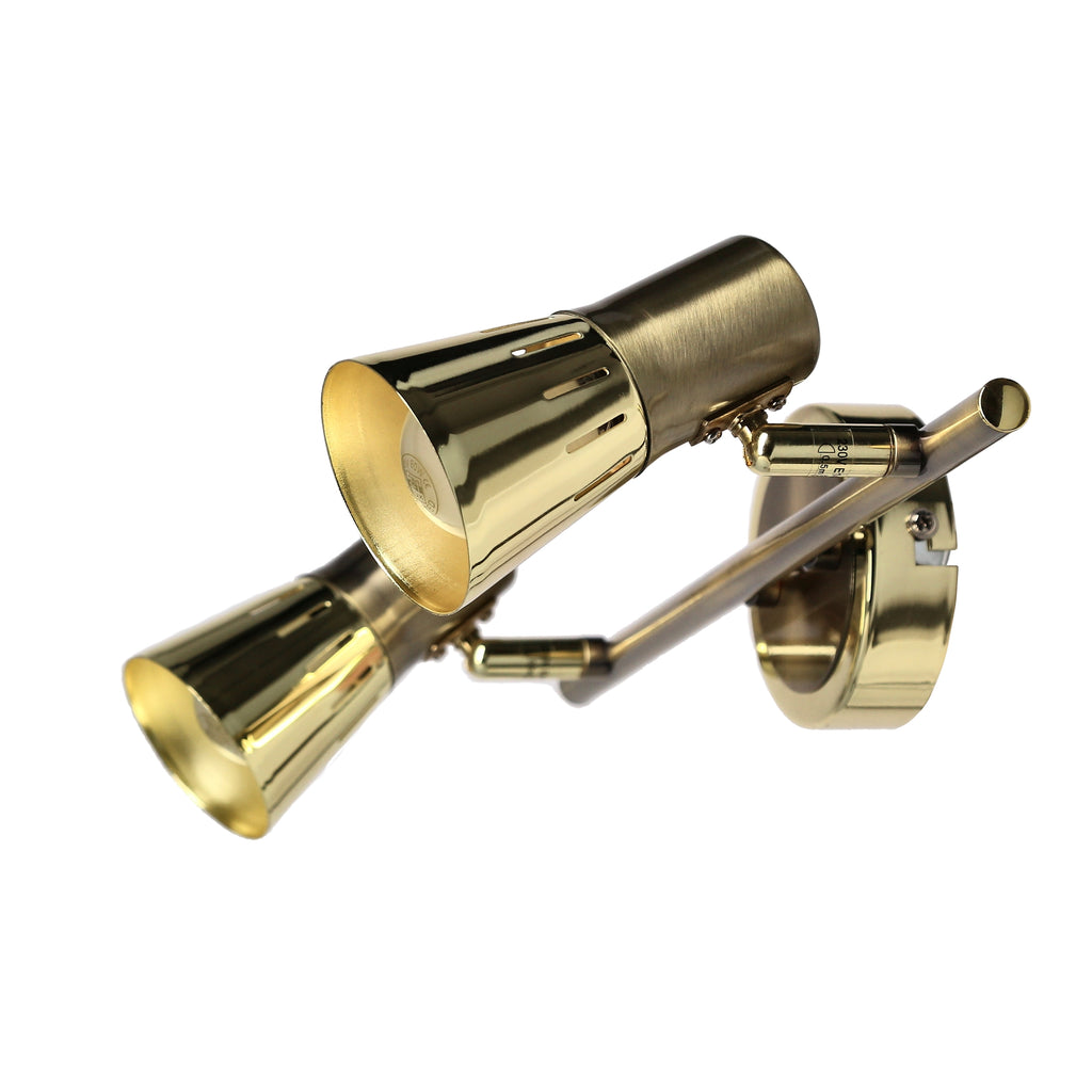 ARENA lampa sufitowa listwa 2*40W r50 E14 złoto patyna