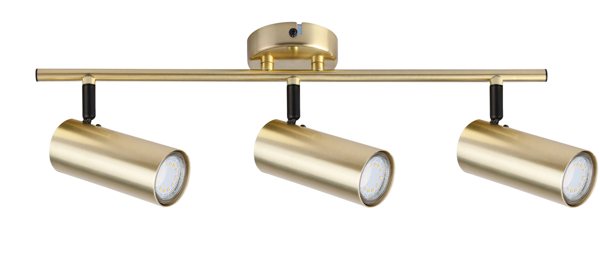 Colly lampa sufitowa mosiądz 3x15W GU10 klosz mosiądz