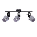 Randi lampa sufitowa listwa czarny matowy 3x15W E14 klosz dymiony