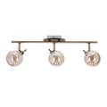 Lentini lampa sufitowa listwa patynowy 3x40W G9 klosz bursztynowy