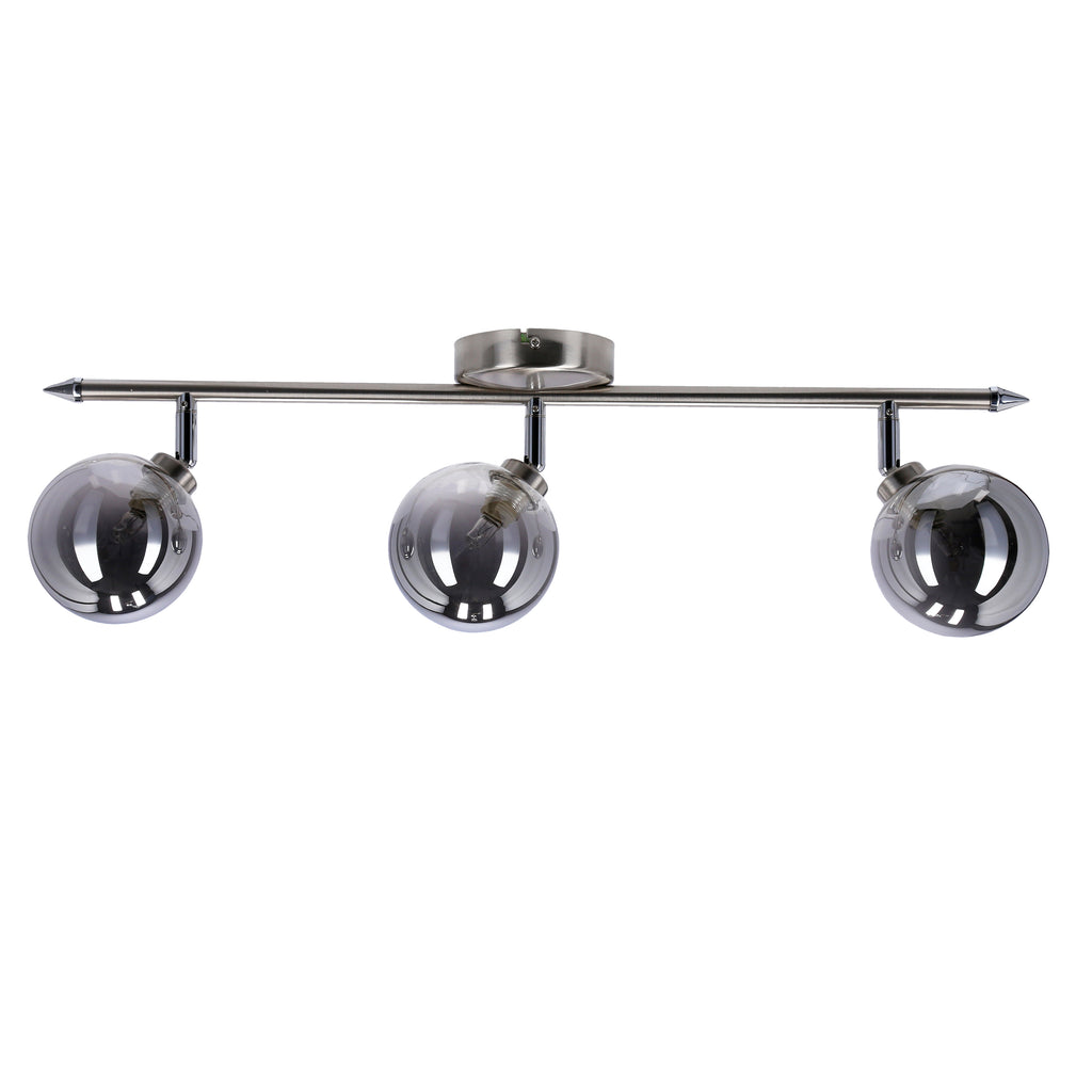 RODIA lampa sufitowa listwa satynowy 3x40W G9 klosz grafitowy