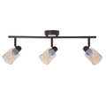 AGRA lampa sufitowa brunatny 3x40W E14 klosz bursztynowy