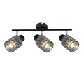 BILL lampa sufitowa listwa czarny 3x40W E27 klosz dymiony