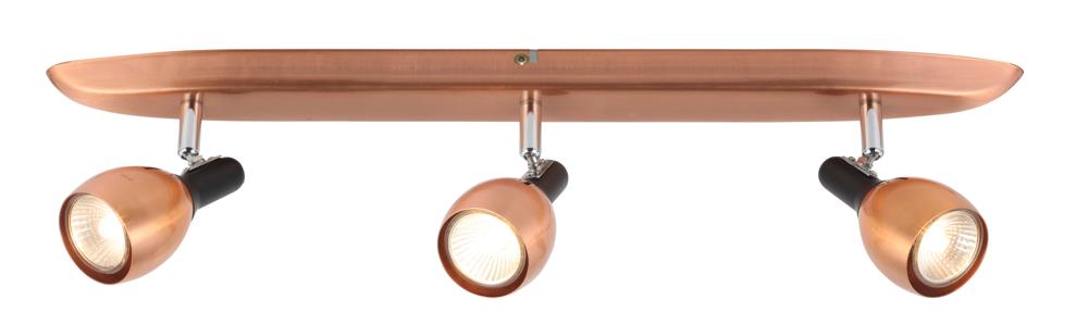 CROSS lampa sufitowa listwa 3x50W GU10 miedziany