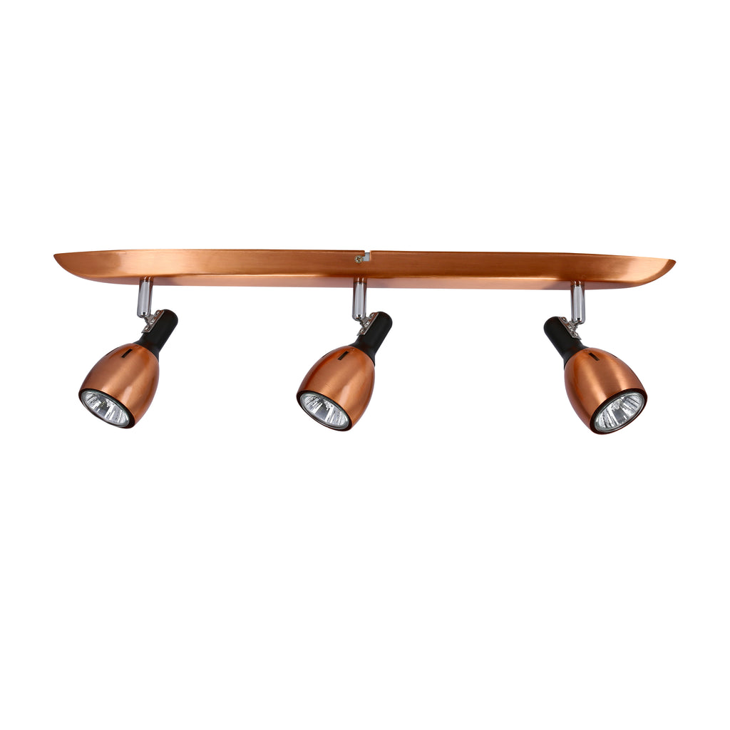 CROSS lampa sufitowa listwa 3x50W GU10 miedziany
