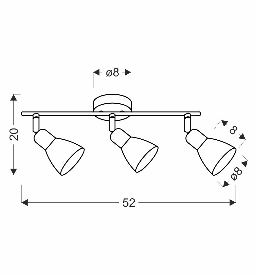 Lampa sufitowa AMCOS lczarna 3x40W E14 bursztynowe klosze nowoczesna oprawa sufitowa do salonu sypialni