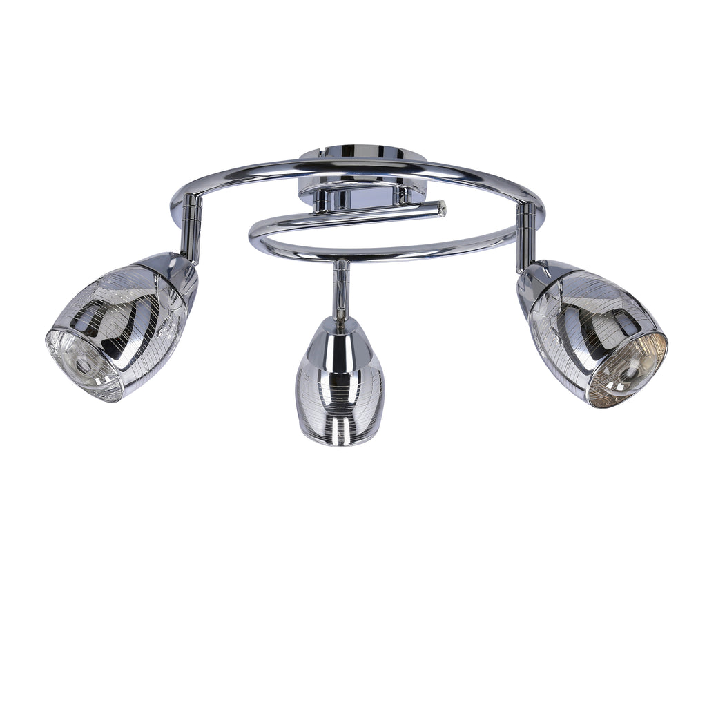 MILTON lampa sufitowa spirala 3x10W E14 LED chrom