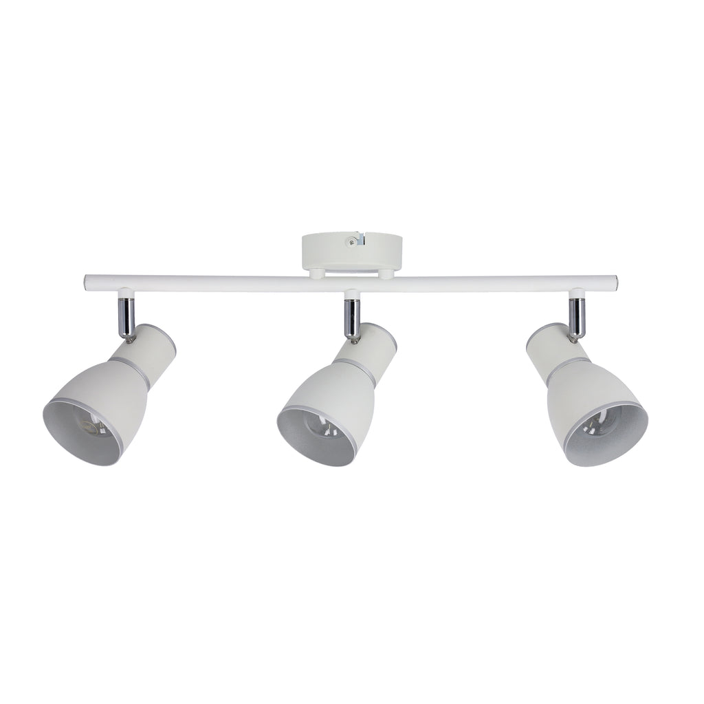 FIDO lampa sufitowa listwa 3x40W E14 biały+chrom