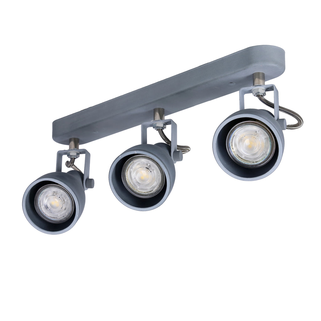 ASH lampa sufitowa listwa 3x40W GU10 szary mat