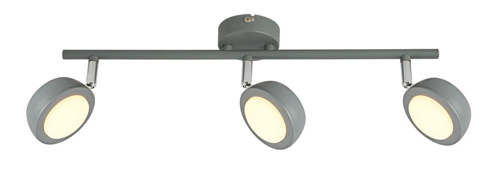 MILD lampa sufitowa listwa 3x6W LED szary 3000k