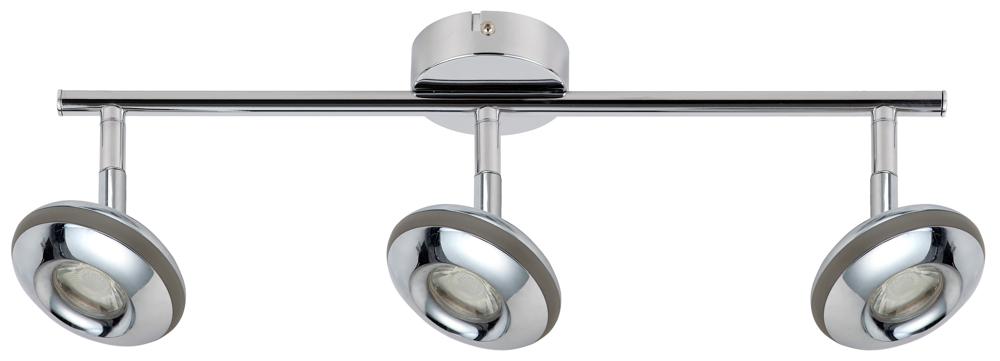 SKIPPER lampa sufitowa listwa 3x6W LED cob główka okrągła 1e z przegubem kd system chrom