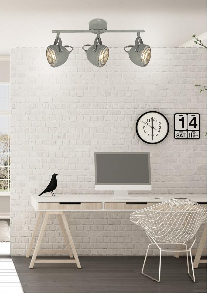 PENT lampa sufitowa listwa 3x50W GU10 betonowy szary