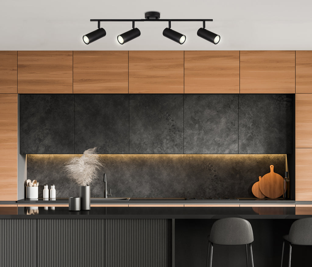 Colly lampa sufitowa czarny 4x15W GU10 klosz czarny